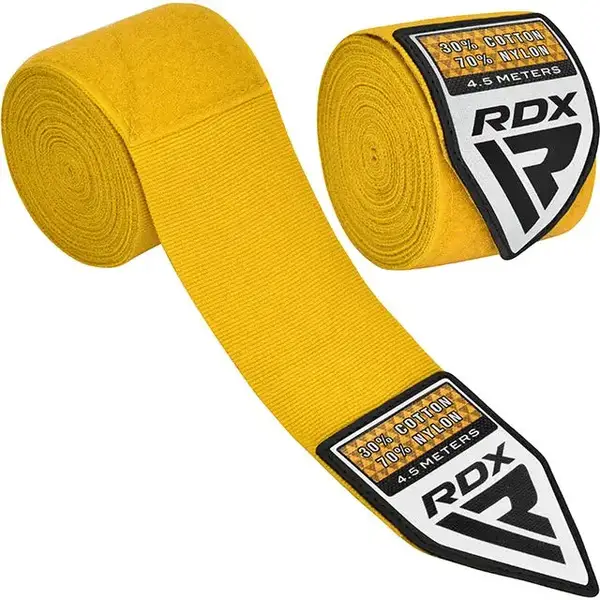Бинти для боксу RDX WX Professional Boxing Hand Wraps Yellow (4.5м.) купити