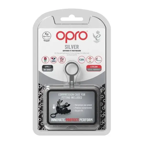 Капа OPRO Silver взрослая (возраст 11+) Grillz Black/Silver (art.102502013) купить недорого в Украине, фото 10