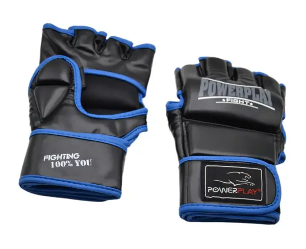 Перчатки для MMA PowerPlay 3058 Черно-Синие S купить недорого в Украине, фото 5