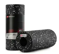 Роллер масажер (валик, ролик) гладкий Hop-Sport EPP 33см HS-P033YG чорно-білий купити