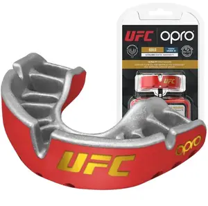 Капа OPRO Gold UFC детская (возраст до 10 лет) Red/Silver (art.102517002) купить