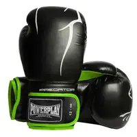 Боксерские перчатки PowerPlay 3018 Jaguar Черно-Зеленые 12 унций купить