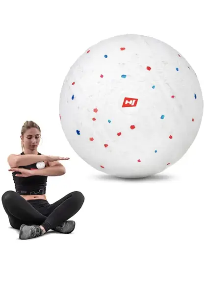 Масажний м'яч EPP 80 мм Hop-Sport HS-P080MB білий купити недорого в Україні, фото 5