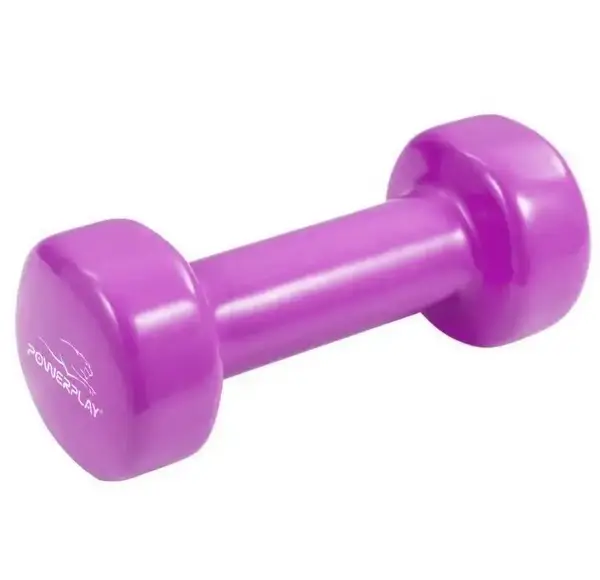 Гантели виниловые PowerPlay 4125 Achilles 2*0,5кг. Розовые ( пара 2шт.) купить недорого в Украине, фото 2