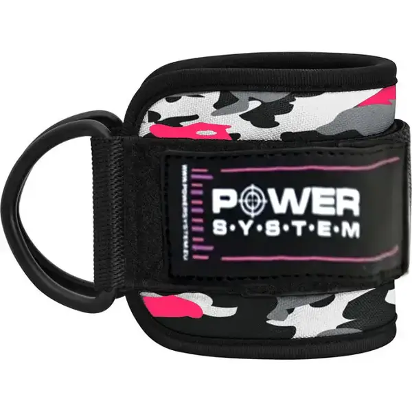 Манжети на щиколотку Power System PS-3470 Ankle Strap Camo Pink/Black купити недорого в Україні, фото 3