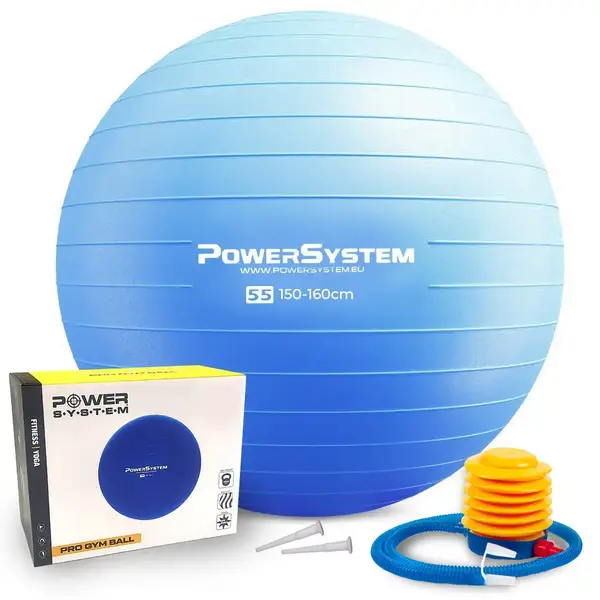 Мяч для фитнеса (фитбол) Power System PS-4011 Ø55 cm PRO Gymball Blue купить недорого в Украине, фото 9