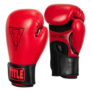 Боксерские перчатки TITLE Boxing Vegan Gloves Red/Black 16 oz (капа в комплекте) купить