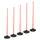 Стійка дриблінг 1 м + підставка прогумована набір 5 шт помаранчевий
