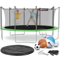 Батут Hop-Sport 16ft (488см) зеленый с внутренней сеткой. купить