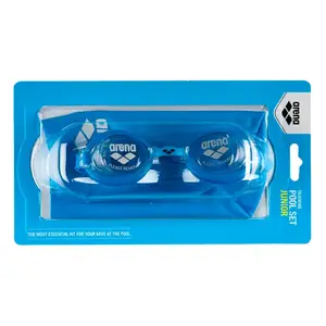 Комплект (очки+шапочка) Arena POOL JR SET голубой, белый OSFM купить