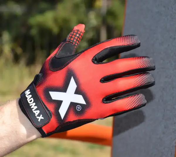 Перчатки для фитнеса MadMax MXG-101 X Gloves Black/Grey/Red XL купить недорого в Украине, фото 4