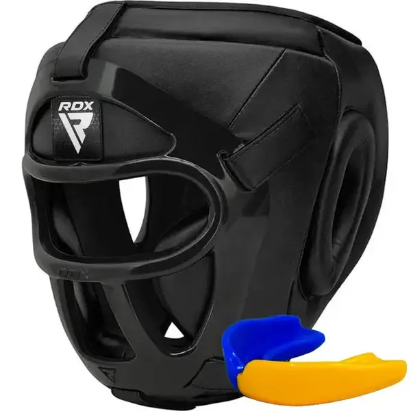 Боксерський шолом RDX T1 Grill Full Black S | Обхват голови <54 см купити