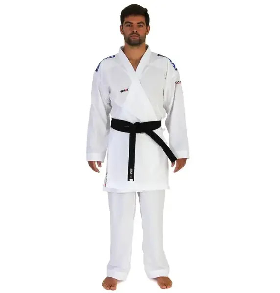 Кімоно для карате "JIN KUMITE GI ELITE" з ліцензією WKF (сині смуги на плечах) | білий | SMAI AS-034B купити