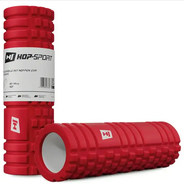 Роллер масажер (валик, ролик) Hop-Sport EVA 45см червоний купити