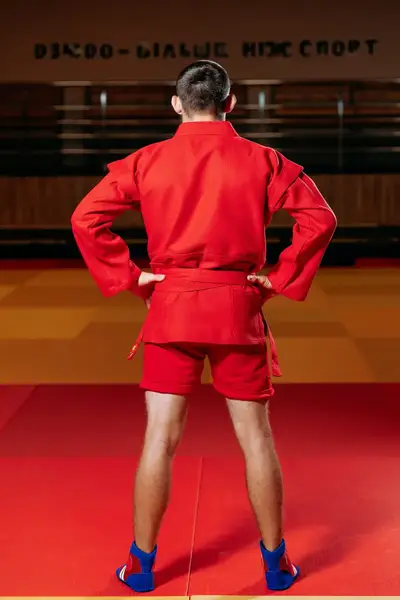 Форма для самбо (самбовка) червона TM "Kintayo", 160 зріст, щільність 550 гр/м.кв. купити недорого в Україні, фото 3