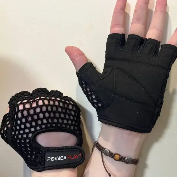 Рукавички для фітнесу PowerPlay 1953 Чорні L купити недорого в Україні, фото 8