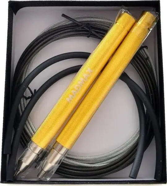 Скакалка скоростная на алюминиевая подшипниках MadMax MFA-286 Speed jump rope Yellow купить недорого в Украине, фото 3