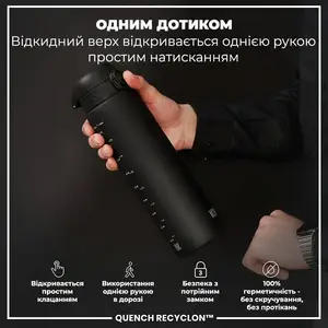Бутылка для воды ION8 1000мл. (ЭКО бутылка) BPA Free, Black купить