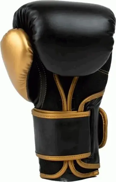 Боксерські рукавиці EVERLAST POWERLOCK 2R TRAINING GLOVE чорний, золотий Уні 16 унцій купити недорого в Україні, фото 3
