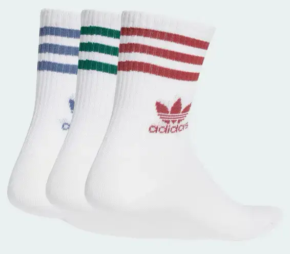Носки Adidas CREW SOCK 3STR белый, красный, зеленый, синий Уни XL (46-48) купить недорого в Украине, фото 2