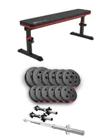 Набор Hop-Sport Premium 38 кг со скамьей HS-1025 Pro, штангами и гантелями. купить
