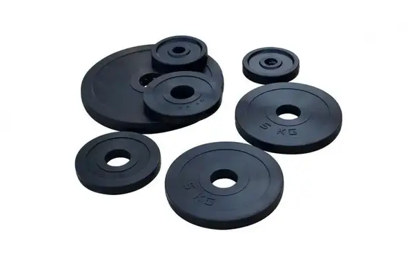 Скамейка Black Rock + Стойки Black Rock + Штанга резиновая RN-Sport 105 кг с олимпийским грифом купить недорого в Украине, фото 8