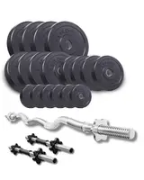 Набір Elitum Titan 86кг зі штангою та гантелями купити