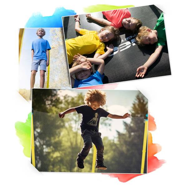 Батут Neo-Sport з внутрішньою сіткою 4,5 футів 140 см жовтий купити недорого в Україні, фото 8