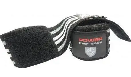 Бинты на локоть Power System PS-3600 Elbow Wraps Grey/Black(пара) купить недорого в Украине, фото 2