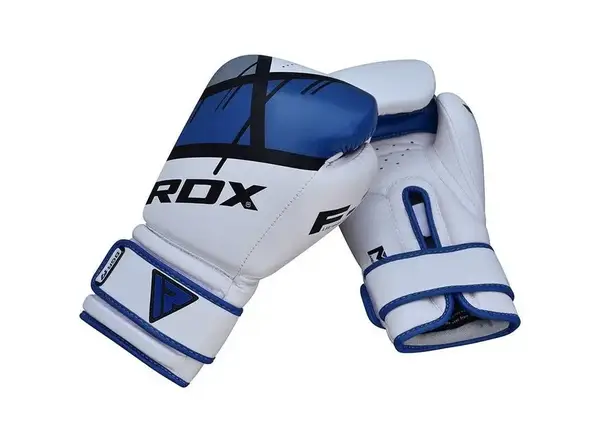 Боксерські рукавиці RDX F7 Ego Blue 10 унцій (капа в комплекті) купити недорого в Україні, фото 5