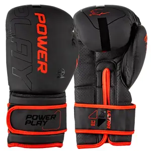 Боксерские перчатки PowerPlay 3024 Ultra Mat Черно-Черные 3024 Ultra Mat 12 унций купить