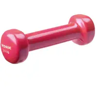 Гантелі для фітнесу вінілові круглі York Fitness 2х0,5кг рожевий купити