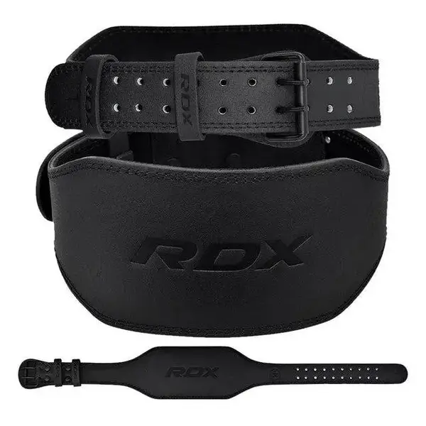 Пояс для тяжелой атлетики RDX 6 кожаный Full Black XL купить