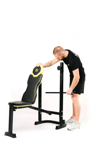 Набор Besport PowerPro 68кг с прямым грифом и скамьей WB-003 купить недорого в Украине, фото 17