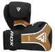 Перчатки боксерские RDX T17 Aura Black Gold 12 ун. купить недорого в Украине, фото 20579