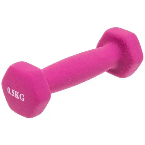 Гантель для фитнеса с неопреновым покрытием Generation Fitness FF51D4A-0.5kg (розовый) купить