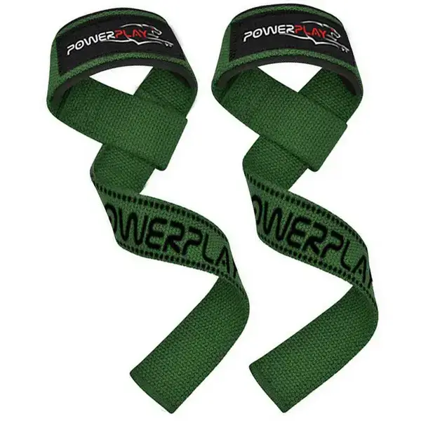 Лямки для тяги PowerPlay 7064 Lifting Gym Straps Зелені купити недорого в Україні, фото 3