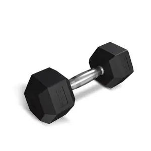 Гантеля шестигранна прогумована TX-025RD Trex Sport 2,5 кг | Чорний купити