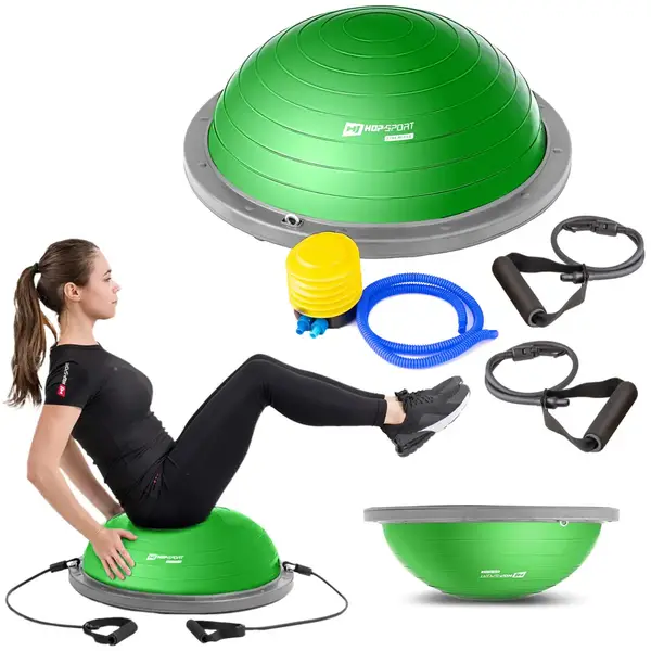Балансировочная полусфера Hop-Sport HS-L058 зеленая купить недорого в Украине, фото 3
