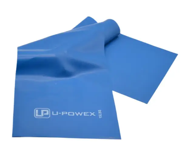 Стрічка-еспандер для фітнесу та реабілітації U-POWEX Fitness band 0.4мм. (6.8 кг) Blue купити недорого в Україні, фото 4