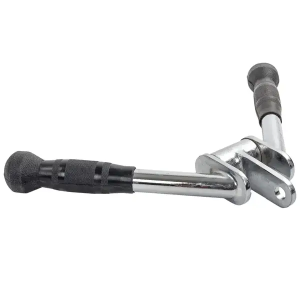 Ручка для верхней тяги York Fitness V-образная на трицепс с вращающимся подвесом и резиновыми рукоятками, хром. купить недорого в Украине, фото 2