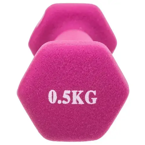 Гантель для фитнеса с неопреновым покрытием Generation Fitness FF51D4A-0.5kg (розовый) купить недорого в Украине, фото 3
