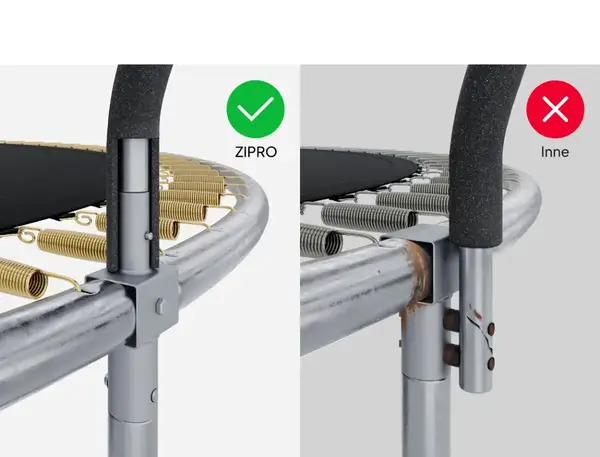 Батут Zipro Jump Pro Premium с внутренней сеткой 8 футов 252 см черно-зеленый купить недорого в Украине, фото 4