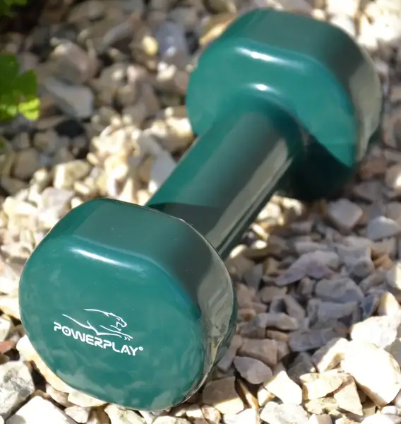 Гантель вінілова PowerPlay 4125 Achilles 2*1,5 кг. Зелені (2шт.) купити недорого в Україні, фото 7