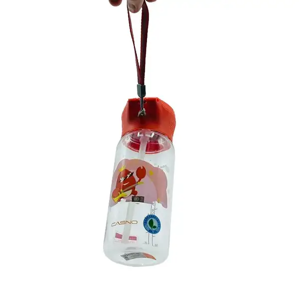 Бутылка для воды CASNO 400 мл KXN-1195 Красная (краб) с соломинкой купить недорого в Украине, фото 10
