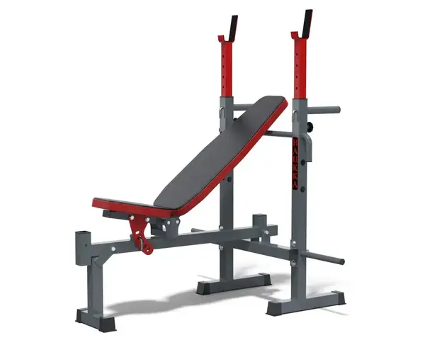 Лава для жиму універсальна, 4 грифи, 62 кг млинців RN-Sport купити недорого в Україні, фото 5