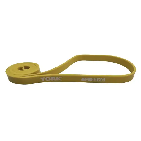 Резинка для фитнеса York 15-25кг – 2080x22x4,5 мм, желтый купить недорого в Украине, фото 2