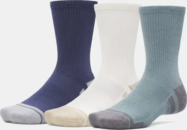 Шкарпетки UA Performance Tech 3pk Crew синій, бежевий, бірюзовий Уні XL купити