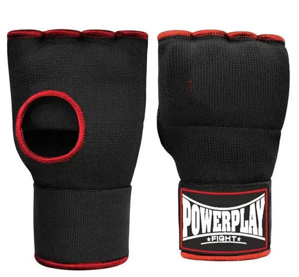 Бинти-рукавиці PowerPlay 3096 з гелевими подушечками Чорні M купити недорого в Україні, фото 4