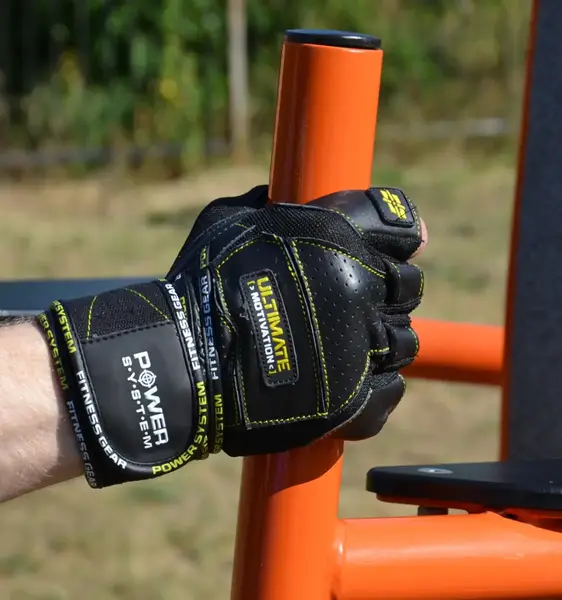 Рукавички для фітнесу Power System PS-2810 Ultimate Motivation Black/Yellow Line XL купити недорого в Україні, фото 7